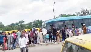 Lagos driver flees as BRT bus hits Air Force officer
