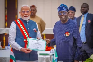 Tinubu confers national honour of GCON on Indian PM Modi